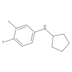 N-cyclopentyl-4-fluoro-3-methylaniline结构式