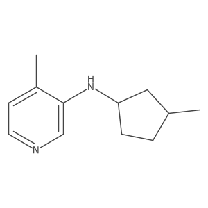 4-methyl-N-(3-methylcyclopentyl)pyridin-3-amine结构式