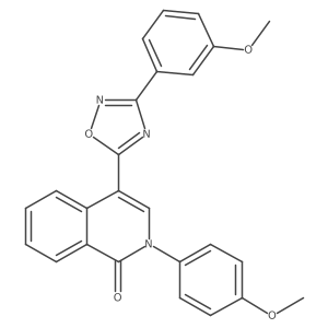 2-(4-Methoxyphenyl)-4-[3-(3-methoxyphenyl)-1,2,4-oxadiazol-5-yl]-1,2-dihydroisoquinolin-1-one结构式