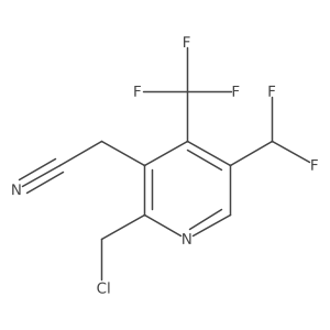 2-(Chloromethyl)-5-(difluoromethyl)-4-(trifluoromethyl)pyridine-3-acetonitrile结构式