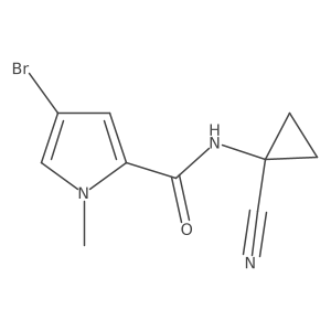 4-Bromo-N-(1-cyanocyclopropyl)-1-methylpyrrole-2-carboxamide结构式