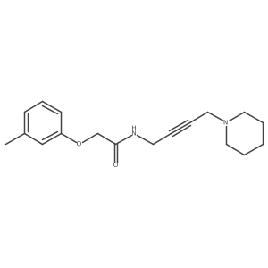 2-(3-methylphenoxy)-N-[4-(1-piperidyl)but-2-ynyl]acetamide Structure