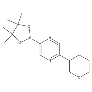 5-(Tetrahydropyran-3-yl)pyrazine-2-boronic acid pinacol ester Structure