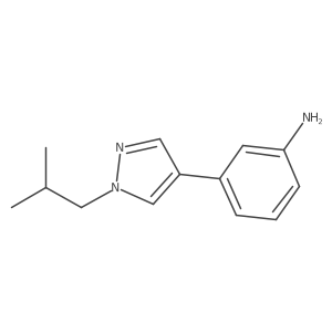 3-(1-Isobutyl-1H-pyrazol-4-yl)aniline Structure