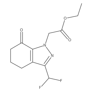 ethyl 2-(3-(difluoromethyl)-7-oxo-4,5,6,7-tetrahydro-1H-indazol-1-yl)acetate结构式
