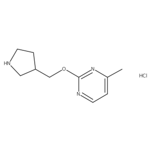 4-Methyl-2-(pyrrolidin-3-ylmethoxy)pyrimidine hydrochloride结构式