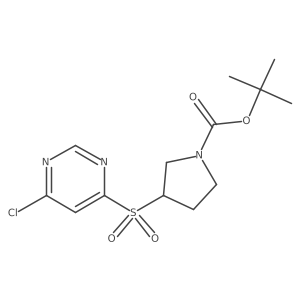 tert-Butyl 3-((6-chloropyrimidin-4-yl)sulfonyl)pyrrolidine-1-carboxylate结构式
