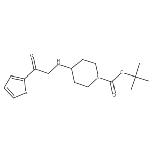 tert-Butyl 4-((2-oxo-2-(thiophen-2-yl)ethyl)amino)piperidine-1-carboxylate Structure