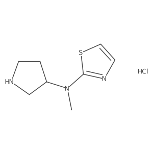 N-methyl-N-(pyrrolidin-3-yl)thiazol-2-amine hydrochloride结构式