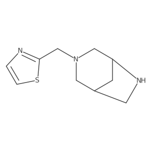 2-(3,6-Diazabicyclo[3.2.1]octan-3-ylmethyl)thiazole结构式