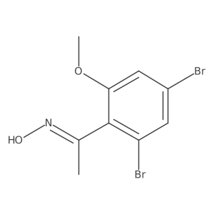 1-(2,4-Dibromo-6-methoxyphenyl)ethanone Oxime结构式
