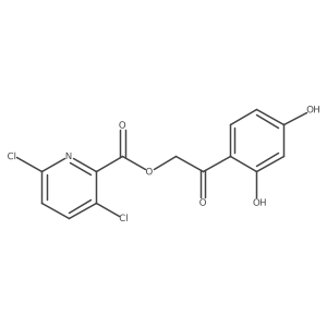 2-(2,4-Dihydroxyphenyl)-2-oxoethyl 3,6-dichloropyridine-2-carboxylate Structure