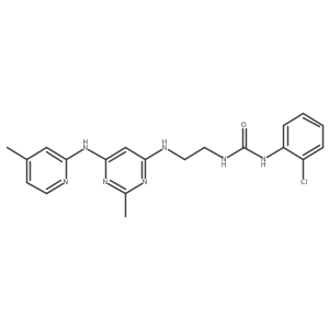 1-(2-Chlorophenyl)-3-(2-((2-methyl-6-((4-methylpyridin-2-yl)amino)pyrimidin-4-yl)amino)ethyl)urea Structure