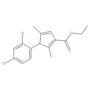 Ethyl 1-(2,4-dichlorophenyl)-2,5-dimethyl-1H-pyrrole-3-carboxylate结构式