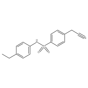 Benzenesulfonamide, 4-(cyanomethyl)-N-(4-ethylphenyl)- Structure