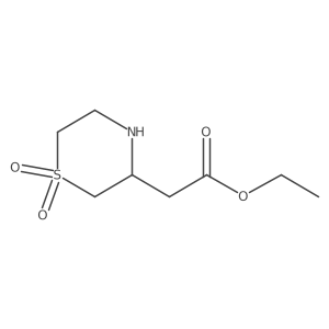 Ethyl 2-(1,1-dioxo-1lambda6-thiomorpholin-3-yl)acetate Structure