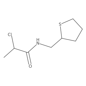 2-chloro-N-[(thiolan-2-yl)methyl]propanamide Structure