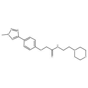 2-[4-(2-methyl-2H-tetrazol-5-yl)phenoxy]-N-[2-(morpholin-4-yl)ethyl]acetamide结构式