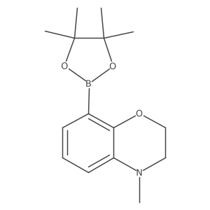 4-Methyl-8-(4,4,5,5-tetramethyl-1,3,2-dioxaborolan-2-yl)-3,4-dihydro-2H-benzo[b][1,4]oxazine结构式