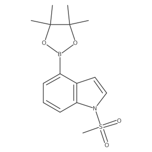 1-(methylsulfonyl)-4-(4,4,5,5-tetramethyl-1,3,2-dioxaborolan-2-yl)-1H-indole Structure