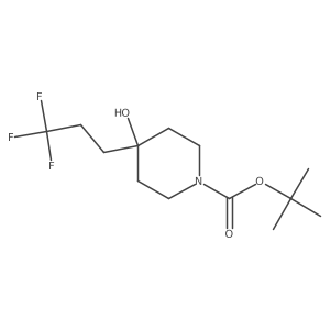 Tert-butyl 4-hydroxy-4-(3,3,3-trifluoropropyl)piperidine-1-carboxylate结构式