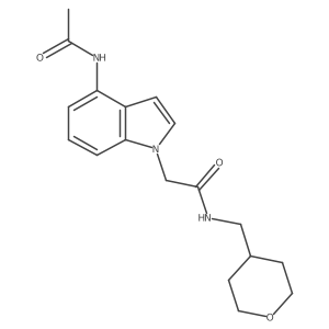 2-[4-(acetylamino)-1H-indol-1-yl]-N-(tetrahydro-2H-pyran-4-ylmethyl)acetamide Structure