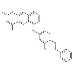 N-[3-chloro-4-(2-pyridinylmethoxy)phenyl]-7-ethoxy-6-nitro-4-quinazolinamine结构式