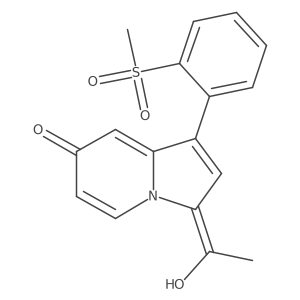 1-[7-Hydroxy-1-[2-(methylsulfonyl)phenyl]-3-indolizinyl]ethanone Structure