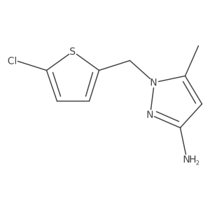 1-[(5-Chlorothiophen-2-yl)methyl]-5-methyl-1H-pyrazol-3-amine Structure