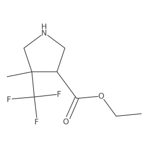 Ethyl 4-methyl-4-(trifluoromethyl)pyrrolidine-3-carboxylate Structure