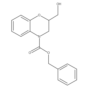 N-benzyloxycarbonyl-2(R,S)-hydroxymethyl-3,4-dihydro-2H-1,4-benzoxazine结构式