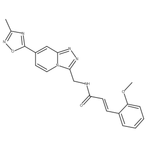(2E)-3-(2-Methoxyphenyl)-N-{[7-(3-methyl-1,2,4-oxadiazol-5-YL)-[1,2,4]triazolo[4,3-A]pyridin-3-YL]methyl}prop-2-enamide结构式