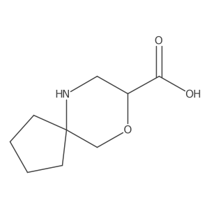 9-Oxa-6-azaspiro[4.5]decane-8-carboxylic acid结构式