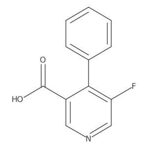 5-Fluoro-4-phenylnicotinic acid结构式