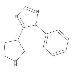 1-phenyl-5-(pyrrolidin-3-yl)-1H-1,2,4-triazole结构式