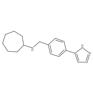 Cycloheptyl-[4-(2H-pyrazol-3-yl)-benzyl]-amine Structure