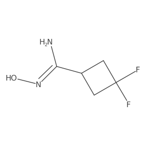 (Z)-3,3-difluoro-N'-hydroxycyclobutane-1-carboximidamide Structure