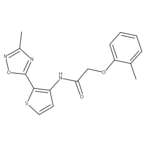 N-(2-(3-methyl-1,2,4-oxadiazol-5-yl)thiophen-3-yl)-2-(o-tolyloxy)acetamide Structure