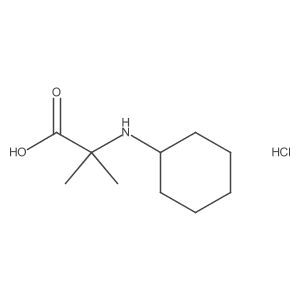 2-(Cyclohexylamino)-2-methylpropanoic acid hydrochloride结构式