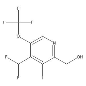 (4-(Difluoromethyl)-3-iodo-5-(trifluoromethoxy)pyridin-2-yl)methanol结构式