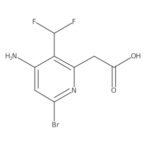 2-(4-Amino-6-bromo-3-(difluoromethyl)pyridin-2-yl)acetic acid Structure