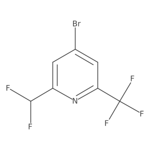 4-Bromo-2-(difluoromethyl)-6-(trifluoromethyl)pyridine Structure