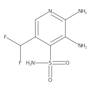 2,3-Diamino-5-(difluoromethyl)pyridine-4-sulfonamide结构式