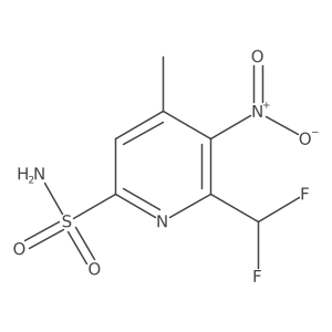 2-(Difluoromethyl)-4-methyl-3-nitropyridine-6-sulfonamide结构式