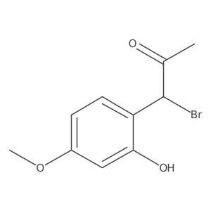 2-(1-Bromo-2-oxopropyl)-5-methoxyphenol结构式