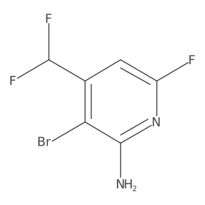 3-Bromo-4-(difluoromethyl)-6-fluoropyridin-2-amine结构式