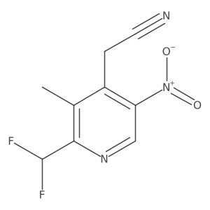 2-(Difluoromethyl)-3-methyl-5-nitropyridine-4-acetonitrile结构式