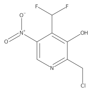 2-(Chloromethyl)-4-(difluoromethyl)-3-hydroxy-5-nitropyridine结构式