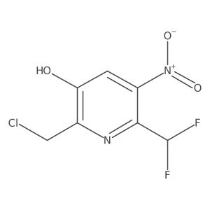 2-(Chloromethyl)-6-(difluoromethyl)-3-hydroxy-5-nitropyridine Structure