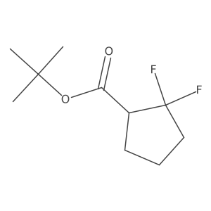tert-Butyl 2,2-difluorocyclopentane-1-carboxylate Structure